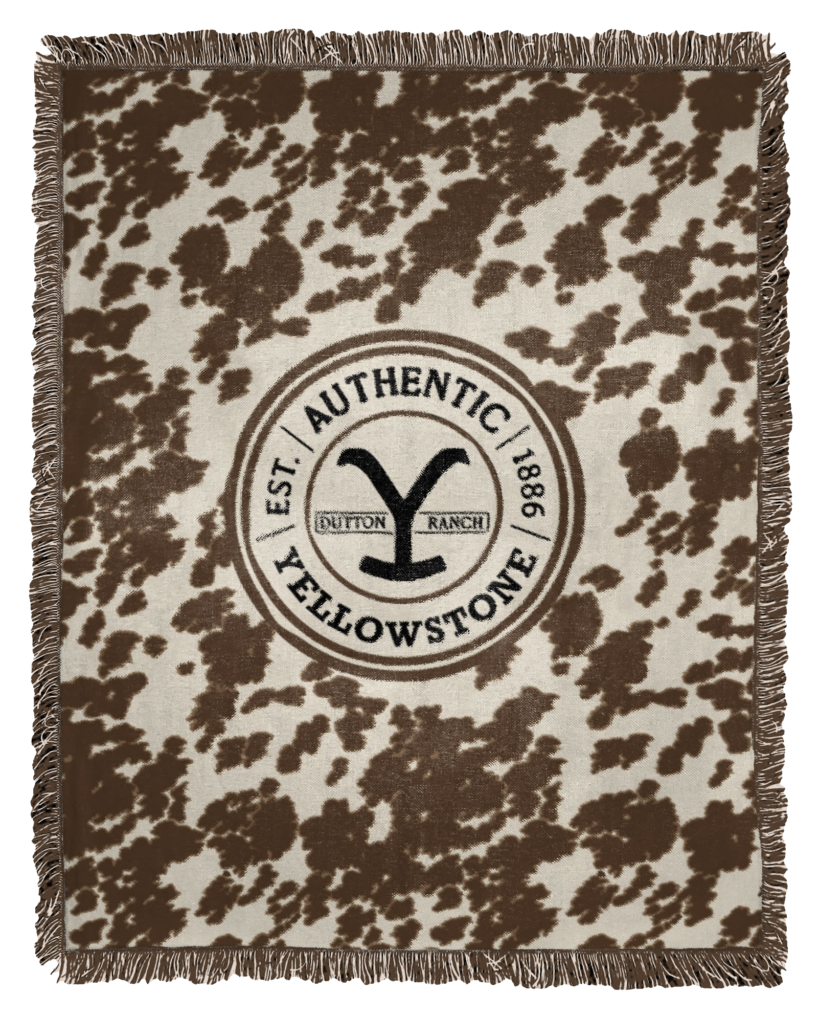The Northwest Group Yellowstone Cattle Brand Woven Jacquard Throw
